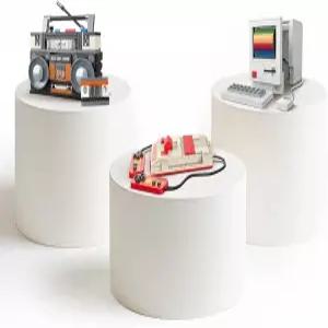 호두까기 게임 콘솔 컴퓨터 라디오 빌딩 세트 - 향수를 불러일으키는 80년대 빈티지 수집품 모델 홈 오피스