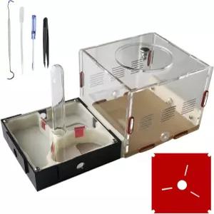 살아있는 개미 서식지를 위한 농장 둥지 과학 DIY 테라리움 키트 케어 워터 타워 육성실 및 종합 관찰 세트