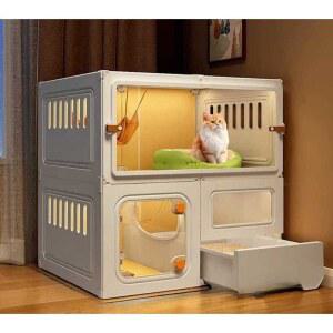 펫룸 애견견사 애견장 고양이빌라 강아지 강아지집 조립식 분양장 이중 플라스틱 호텔 XL