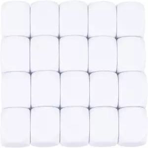 카이행 16mm 아크릴 육면체 주사위 매끄러운 표면과 둥근 모서리 - 보드 게임용 빈 흰색 큐브 DIY 스티커