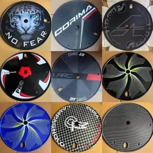 픽시디스크휠커버 700C 픽시 휠 카본삼발이 바퀴 디스크 700C블랙플라워 2개 1set