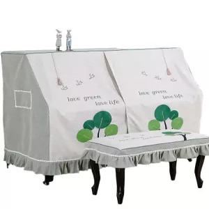 피아노 커버 먼지 보호 덮개 의자 북유럽 일러스트