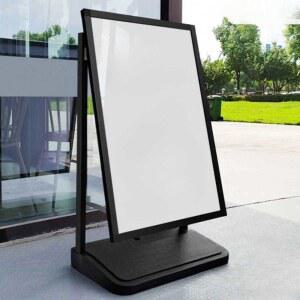 배너 거치대 스탠드 입간판 홍보 액자 바닥 A2 소형 디스플레이 이코노미 바퀴 V자