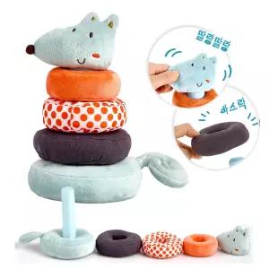 돌아기 패브릭 링쌓기 촉감놀이 장난감