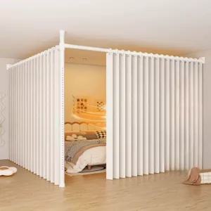 접이식커텐 욕실 접이식 슬라이딩 셀프 폴딩 가림막 샤워커튼