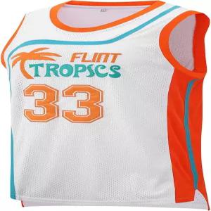 Afuby Flint Tropics Jersey 문 33 농구 셔츠 90S 힙합 S-XXXL
