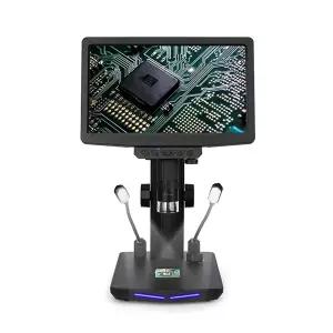 호환 10.1 용 데스크탑 디지털 현미경 50X-1600X 배율 IPS 스크린 8MP 사진 1080P 비디오
