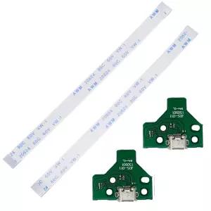 소니 플레이스테이션 PS4 컨트롤러용 Onyehn JDS-011 충전 포트 어셈블리(플렉스 케이블 포함) 수리 부품