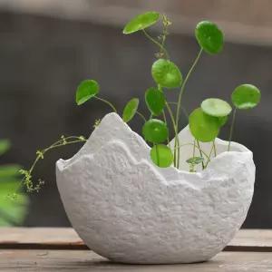 도자기수반 옹기 꽃 심플 물확 어항 타원형 수반 항아리