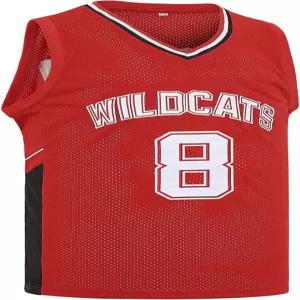 남자 농구 저지 와일드캣츠 고등학교 셔츠 14 트로이 볼튼 8 채드 댄포스 레드/화이트 S-3XL