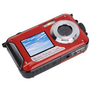 스노클링용 수중 카메라, 16배 줌 HD 2.7K 48MP 11피트 오토포커스 컴팩트 디지털 128GB 확장 가능(Dpofirs2giypckwr9-12)