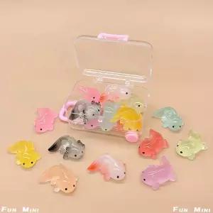 우파루파 피규어 야광 소품 도룡뇽 장식 동물 선물 1 도롱뇽 9개