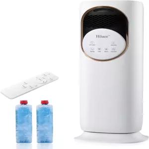 Hiluce 침실용 냉풍 기능 포함 4-in-1 타워 팬 날개 없는 및 히터 콤보 스팩 28ft/s 저소음 냉각 180°