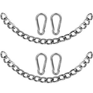 4개가 있는 튼튼한 해먹 체인 - 스테인리스 실내/실외 680.4kg(1500파운드) 하드웨어, 용량(2세트) 사용을 의자 위한 스틸