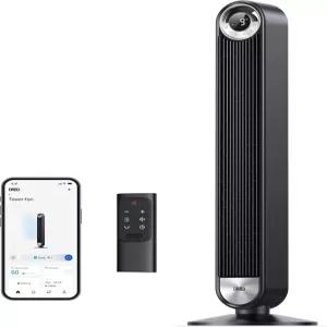 가정용 Dreo 스마트 타워 선풍기 실내 90° 진동 팬 침실 12시간 타이머가 있는 음성 제어 바닥 42인치