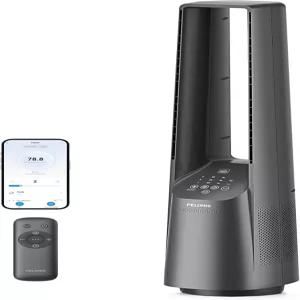 베드롬용 PELONIS 40인치 스마트 블레이드 팬 - 타워 알렉사/구글/와이파이 DC 모터 6단 속도 4모드 리모컨