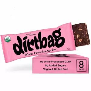 더트백 바 깨끗한 식물성 단백질이 함유된 유기농 홀푸드 에너지 오리지널 초콜릿 8팩 대추 귀리 견과류