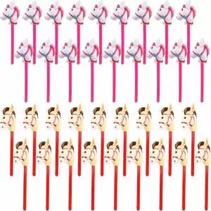 하콘바 36개 40인치 풍선 말 벌크 생일 수영장 비치 카우보이 파티 용품 2가지 색상의 말머리 막대 폭파