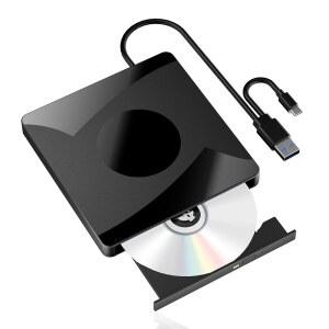 노트북용 Taopjwr 외장 CD DVD 드라이브 데스크탑 노트북 PC Windows 11 / 10 8 7 Linux Mac OS용 USB 3 0