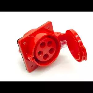 호환 IP44 방수 32A 5핀 앵글 패널 마운트 소켓 380V-415V 5060Hz IEC 60309 CEE 형 산업용 플 커넥터