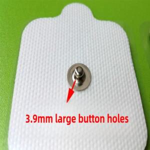 40pcs / 5x5cm 3.7mm 사각형 스터드 전극 패드 TENS EMS 장치 패치에 재사용 가능한 자체 접착