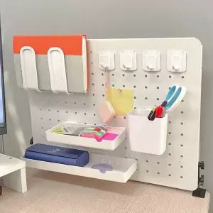 타공판 화이트 자석 책상 페그보드 악세서리 포함 게시판