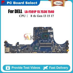 i5 i7 i9 8세대 CPU 02NRRM 0Y0MPW 0XM3HC가 탑재된 Dell Precision 7530 LA-F591P용 노트북 마더보드 테스