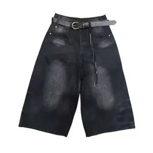 [에이지도르]워싱 블랙 반바지(ALFIAUP131) 386019