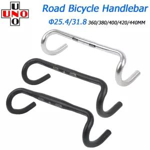 UNO 초경량 레이싱 로드 바이크 핸들바 구부러진 바 6061 알루미늄 합금 스템 핸들바 25.4mm 31.8mm 360mm