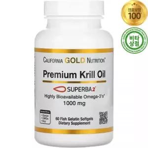 캘리포니아골드뉴트리션 프리미엄 크릴 오일 1000mg 60정 소프트젤 Premium Krill Oil Superba2