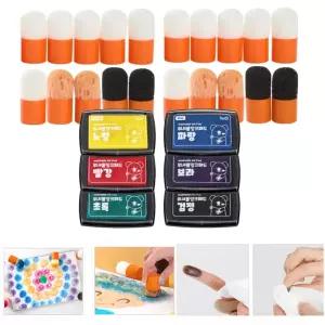 유아미술 그림그리기 도트찍기 스탬프 잉크패드 스탬프놀이 조카선물