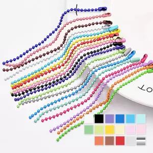 컬러 12cm 악세서리 목걸이 부자재 군번줄 키링 볼체인