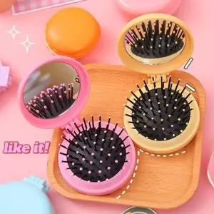 휴대용 거울빗 접이식 미니빗 빗거울 손거울 휴대거울 (KYR-WC0DA54)