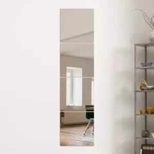 사각 아크릴벽거울 욕실거울 화장대거울 20x20cm 4장 (KYR-WE575E6)_