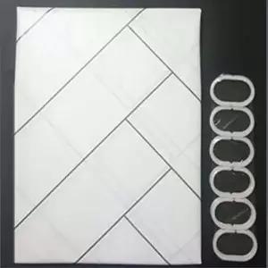 부드러운 북유럽 디자인 샤워커튼 화이트 그레이-WD18EAC