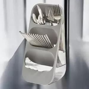 게더릭 MW67AO86 3단 물빠짐 스탠딩 수저통 (그레이)