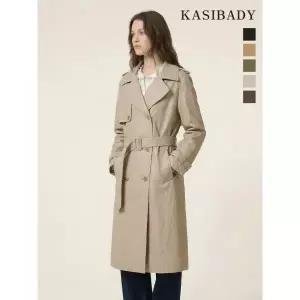 [카시바디] FAUX 레더 클래식 트렌치 코트 1136534