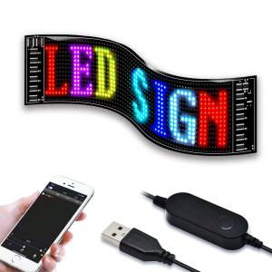 타임럭스 LED 매트릭스 패널 블루투스 APP 제어 USB 5V 플렉시블 LED 화면 스크롤 문자 패턴 표지판, 상점, 바 및 입구용 표지판