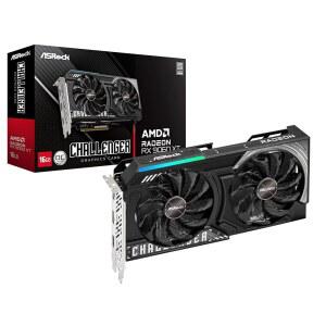 ASRock Radeon RX 9060 XT 챌린저 16GB GDDR6 OC 그래픽 카드 | 3300MHz 부스트 | 듀얼 팬 | 0dB 냉각 | 메탈 백플레이트 | PCIe 5.0 | 디스플레이포트 2.1a, HDMI 2.1b