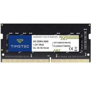 타임텍 8GB DDR4 2666MHz (PC4-21300) 비-ECC 버퍼링 1.2V CL19 260 핀 SODIMM 노트북 메모리 RAM 모듈 업그레이드 (8GB)