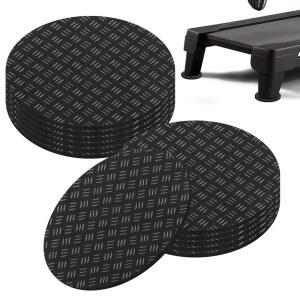 12개 러닝머신 매트 패드 미끄럼 방지 러닝머신 패드 세탁기 패드 소음 감소 가구 패드 바닥 보호 의자 다리 가구 운동 자전거 홈 짐 스테이션 10 * 10 * 0.5cm