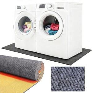 두꺼운 언더 세탁기 매트 63인치 x 36인치 미끄럼 방지 TPE 백킹 소음 감소 충격 흡수 자유롭게 자른 바닥 매트 세탁기 냉장고 트레드밀 개 상자 차고용