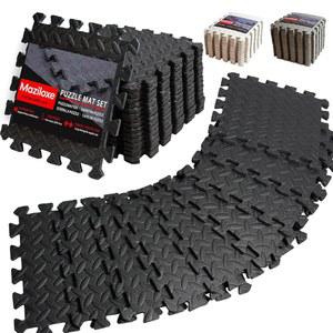 마질록스 연동 체육관 바닥재 매트 EVA 폼 퍼즐 운동 매트 타일, 미끄럼 방지 폼 매트 18팩, 두께 0.4인치 12.6 x 12.6인치 타일 커버 가정용 체육관, 러닝머신, 운동, 요가 및 차고용 18제곱피트