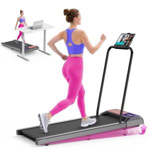 경사가 있는 HCOIW 워킹 트레드밀 패드 - 휴대용 언더 데스크 트레드밀, 핸들 바가 있는 워킹 매트 패드, 2.5 저소음, 홈 오피스용 트레드밀 2 in 1, LED 스크린이 있는 리모컨
