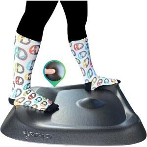 스탠딩 데스크 매트 - 에르고드라이브의 토포 | 지형 계산이 가능한 프리미엄 비평탄성 항피로 스탠딩 데스크 매트 | 초두꺼운 디럭스 컴포트 폼, 내구성, PVC 프리 | 액세서리 | 옵시디언 블랙