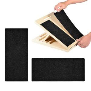 종아리 스트레칭, 나무 경사 웨지 스트레처, 밸런스 블록 교체용 미끄럼 방지 PVC 사포 보드 핏 경사 보드