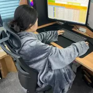 집순이담요 입는 집순이 이불 담요 그레이 대형