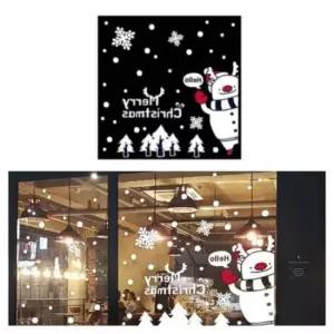 포인트그래픽스티커 크리스마스 루돌프A 좌측 베이커리스티커 창문포인트