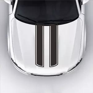 S 차량용 후드 스트라이프 스티커 (2p 1set) DIY 자동차 데칼 본네트 후드 보닛