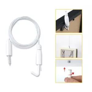 천장고정 틈새용 액자 와이어걸이-1M 화이트 액자와이어 와이어로프